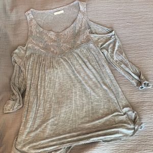 a tank, off the shoulder top